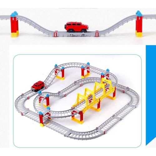 1PC Diy Roller Coaster Track Electric Car Set Railway Toy Children Boy Childrens Toys Childrens Gifts