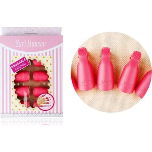 10PCS/BOX Nail Glue Gel Remove Recyclable Resurrection Clip Instead the Resurrection of Tin Foil Nail Tools Pink Black Blue