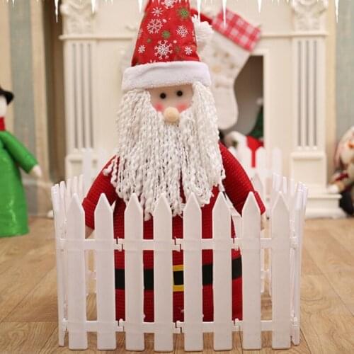 Lovely 12/16PCS PVC Fence Courtyard Indoor Garden Fence Kindergarten Flower Garden Vegetable Small Fence Christmas Home Decor