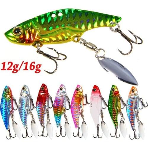 12g/16g VIB Sequins Spinner Fsh Fishing Lures Sinking Bass Cank Bait Artificial Hard Fish Lures Saltwater Fishing Tackle