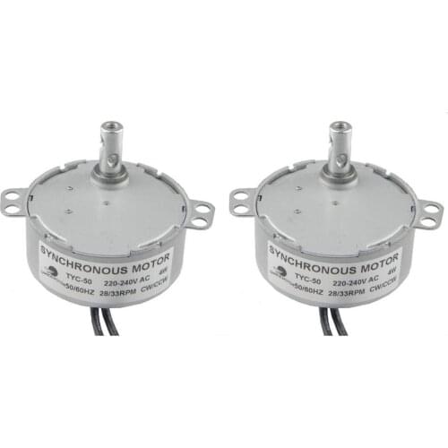 CHANCS TYC-50 220V AC 28-33RPM 4W CW/CCW Electric Motor Microwave Fan In AC Motor for Microwave Oven 2PCS