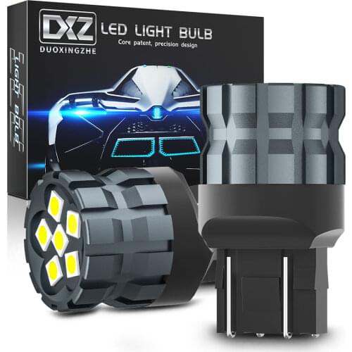 DXZ 2pcs 1156 S25 BA15S P21W 1157 T20 T25 LED Bulb Canbus 6SMD 7440 3156 Car Turn Daytime Running Signal Reverse Brake Light 12V