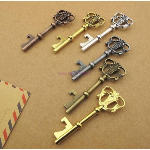 200pcs Key Shaped Bottle Opener DIY Metal Portable Beer Wine Bottle Opener Keychain Open Tool for Wedding Kitchen Accessories