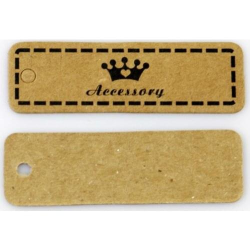 200pcs/lot Light Brown Color 1.5x4.8cm Printing Accessory Tags Great Clothing Label Wholesale Beautiful Bookmark Wholesale
