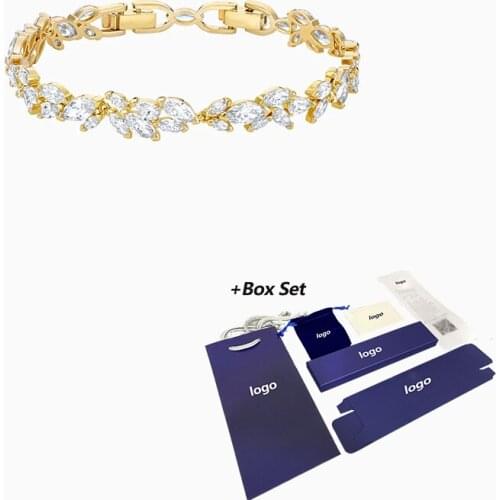 2020 Fashion Jewelry SWA New LOUISON BRACELET Gold Exquisite Leaf Decoration Women All-match Luxury Romantic Jewelry Gift