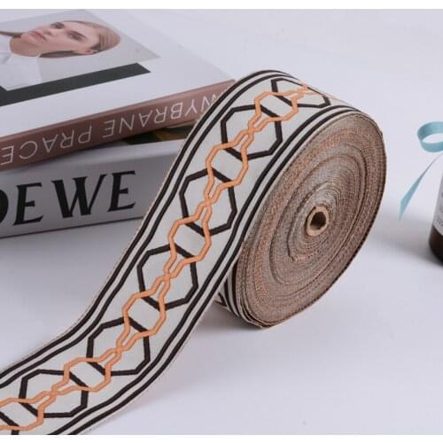25M/Lot 7cm Wide Jacquard Curtain Lace Trims Belt Curtain Accessories DIY For Sofa Cushion Costumes Lace Ribbon Belt Decor