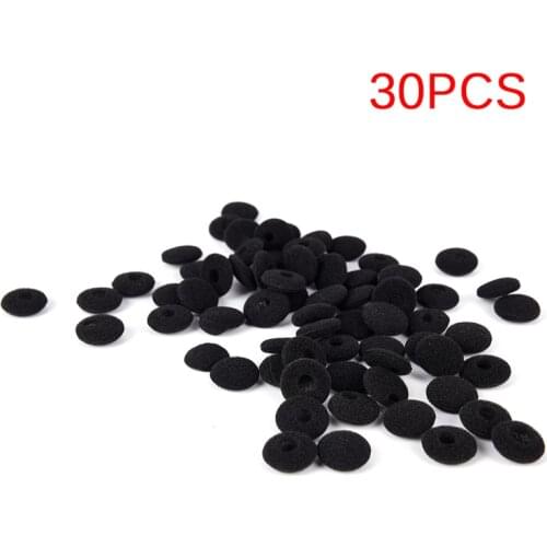 30Pcs Earphone Sponge Covers Black Soft Foam Earphone Replacement Pads For Earphone MP3 MP4 Moblie Phone