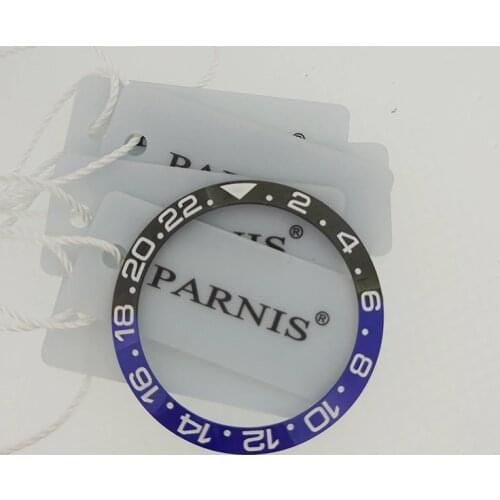 38mm Ceramic Bezel Insert for 40mm GMT Watch Oiginal Ceramic Red & Black Bezel Insert for Parnis 40mm Automatic Watch PA2105