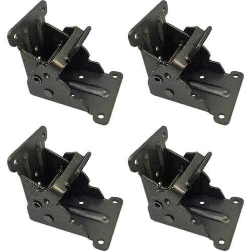 4 Pieces Of Hardware Accessories Bedside Table Connecting Foot Coffee Table Leg Foot Folding Hinge 90 Degree Self-Locking Hinge