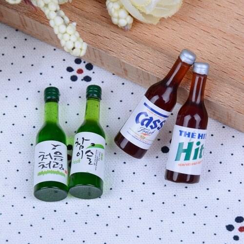 4Pcs 1:12 Scale Champagne Red Wine Drink Dollhouse Miniature Toy Doll Food Kitchen Living Room Accessories