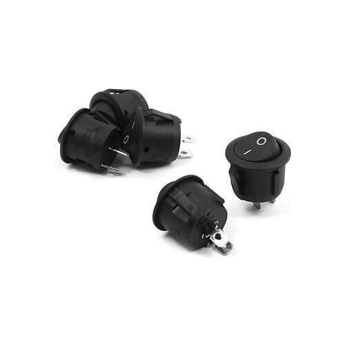 Free shipping!Free shipping !5 Pcs AC125V 10A 2 Pin SPST On-Off 2 Position Snap in Boat Rocker Switch Black
