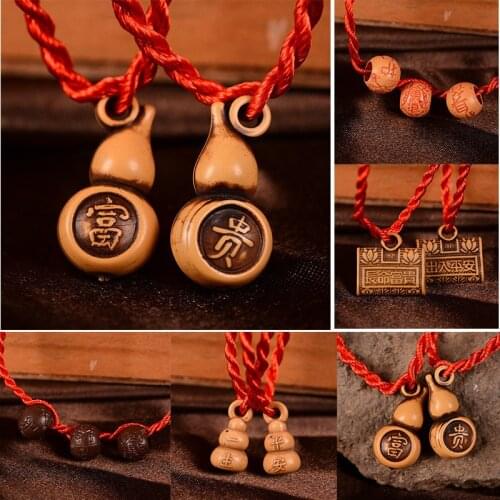 A1038 Creative Love Red String Bracelet love rose flower imitation peach wood braided jewelry small gift for couple