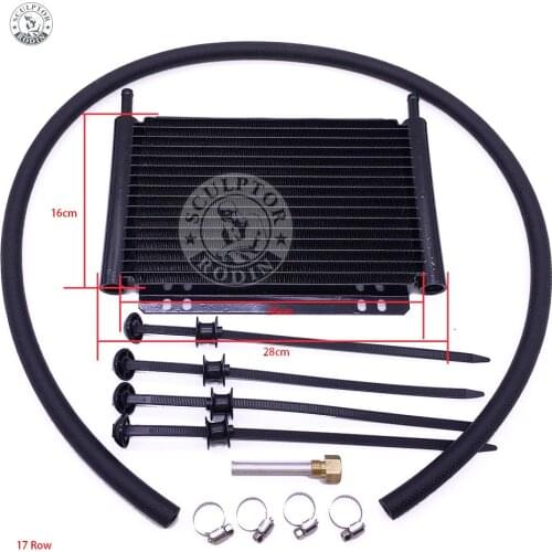 Aluminium oil cooler plate & fin transmission oil cooler 17Row automatic stacked plate oil radiator cooler