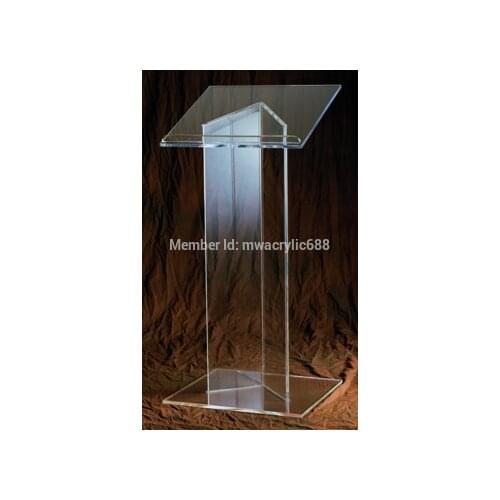 Free Shipping Hot Sell Deluxe Beautiful Cheap Clear Acrylic Lectern podium plexiglass