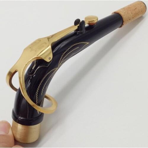 Free Shipping Music Fancier Club Professional Instrument Alto Saxophone Neck Brass Black Lacquer Sax Custom Neck Accessories