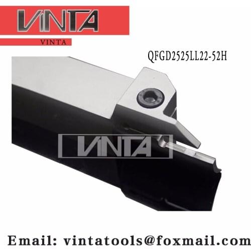 Free shipping QFGD2525LL22-52H cnc cutting tools Surface Grooving tool holder matched inserts ZTGD0404-MG