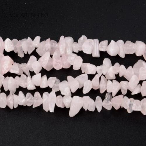 Irregular Rose Quartzs Freeform Chip Gravel Natural Loose Beads 16” Pick 3-5-8-12m Spacer Beads For Bracelet Jewelry Making