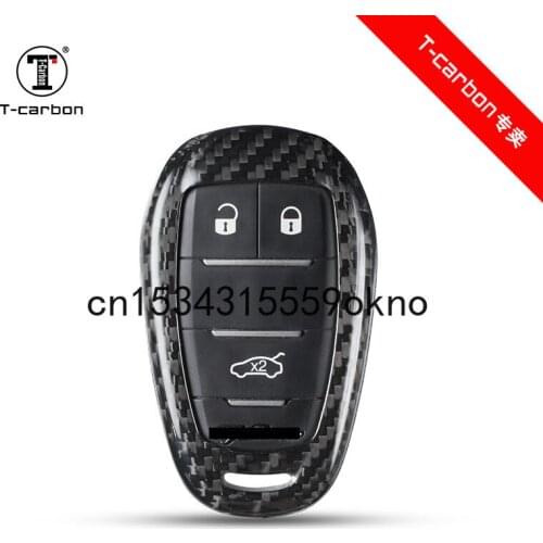 Carbon Fiber Car Key Case Cover Keychain For Alfa Romeo Giulia Stelvio 2017 Accessories Fob Shell Key Bag