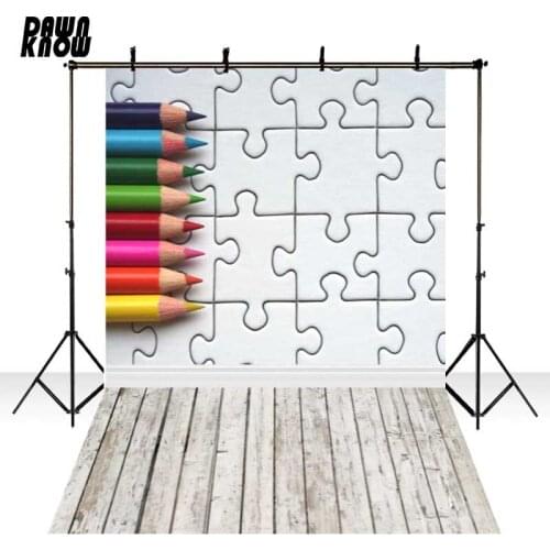DAWNKNOW Colors Pencil Vinyl Photography Background Floor Backdrops For Kids Back To School Photocall Photo Studio Props F271