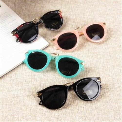 Kids Sunglasses Baby Boys Girls Vintage Round Sun Glasses Children Arrow Glass 100%UV Protection Oculos De Sol Gafas UV400