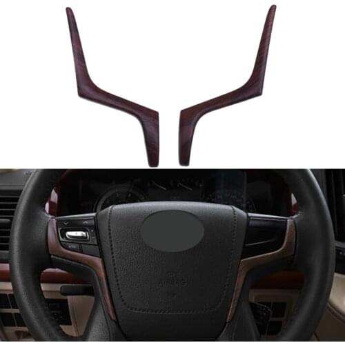 For Toyota Land Cruiser 200 V8 2016 Interior Steering Wheel Sequin Cover Frame Protector Decoration ABS Chrome Car Accessories