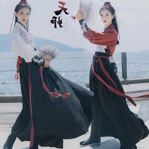 Women Chinese Traditional Hanfu Dress Festival Performance Folk Dance Dress Lady Oriental Outfit Han Dynasty Cosplay Clothing