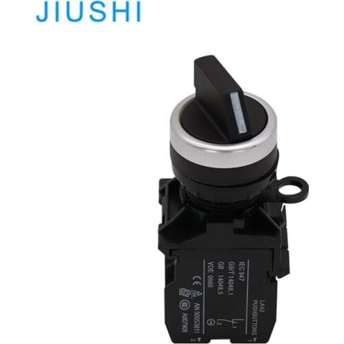 LA42-11/X2 type Rotary push button plastic switch mounting hole 22mm push button 2 positions selector switch CJK22 1NO 1NC