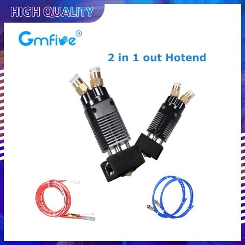 GmFive 2 In 1 Out Hotend Extruder Kit 12/24V 1.75MM 0.4mm Filament Dual Color For CR10/CR-10S Ender3 Upgrade 3D Printer Parts