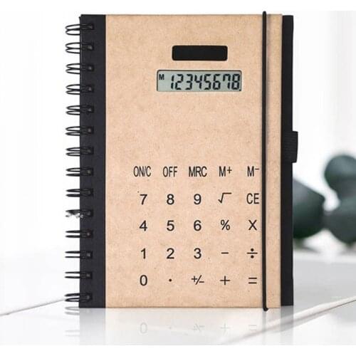 Ledger Calculator Notebook Calculator Combo with Pen Solar Student Finance Applicable Large Screen Business Gift Calculator