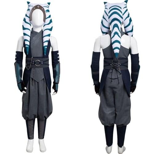 Ahsoka Tano Cosplay Costume Outfits Halloween Carnival Suit For Kids