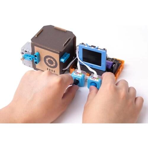 Kittenbot Future Board IoT STEAM Education Kit, Expansion Board,10 Sensor, 2 Driver, Building Block, Paper Material