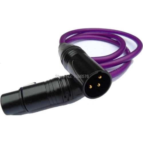 KL High Quality 100PCS/LOT 20 feet 3PIN XLR MALE TO FEMALE wine red MIC MICROPHONE TRANSPARENT CABLES CORDS