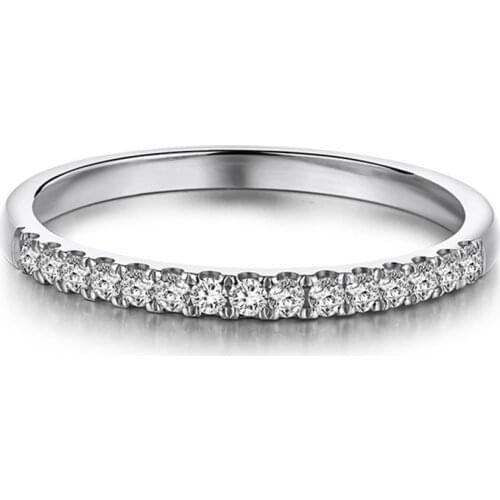 Moissanite Diamond Loose Stone Rings Tail ring Platinum Plated Fine Jewelry for Women 1.3mm*19 pieces