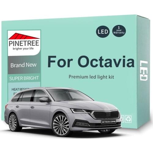 Led Interior Light Kit For Skoda Octavia 1 2 3 MK1 MK2 MK3 Sedan Combi 1996-2017 LED Bulbs Reading Dome Map Canbus