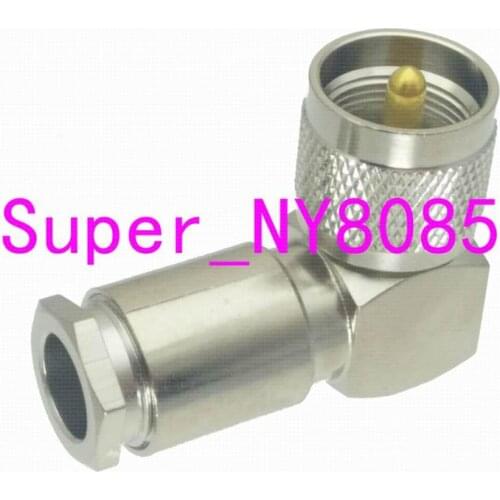 Connector PL259 UHF male Plug right angle clamp RG8 LMR400 RG213/214 RG165 Cable