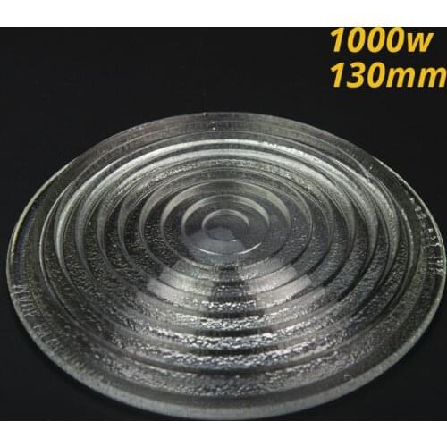 1pc 1000W 130mm Diameter Round Glass Spotlight Fresnel Lens with IP23 Protection Grade