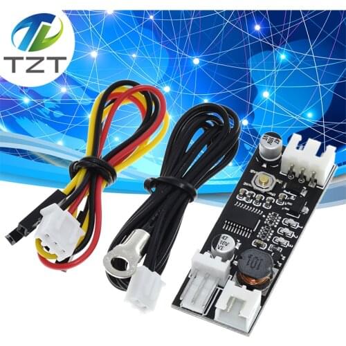 Single 12V 0.8A DC PWM 2-3 Wire Fan Temperature Control Speed Controller Chassis Computer Noise Reduction Module NTC B 50K 3950