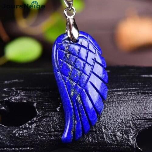 Wholesale JoursNeige Natural Stone Pendant Wings Pendants Necklace Lucky For Men Women Free Trend Fashion Jewelry Accessories