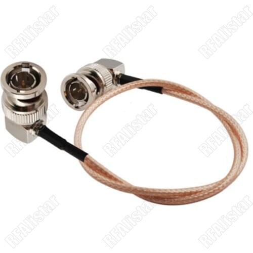 BNC Male Right Angle to BNC Male Plug RA Connector 75ohm RG179 RF Adapter Pigtail Cable 15cm/30cm/50cm/80cm/1M/2M Or Custom