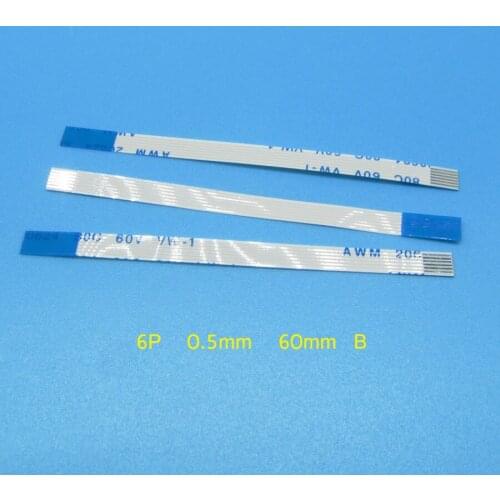2pcs New FFC FPC flat flexible cable 0.5mm pitch 6 pin 6PIN Reverse Length 60mm Width 3.5mm Ribbon Flex Cable