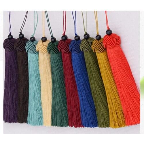 Silk Tassel Charms Pendant Necklace Earrings Findings Tassels wtih beads for Jewelry DIY curtain Materials