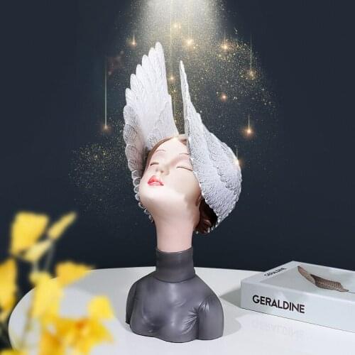 Modern Nordic Resin Statue Crafts Cute Dream Girls Figure Ornament Miniatures Creative Fairy Garden Home Decoration