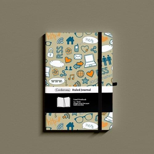 Internet A5 Dotted Notebook Hard Cover Dot Grid Journal 100gsm Travel Planner Diary