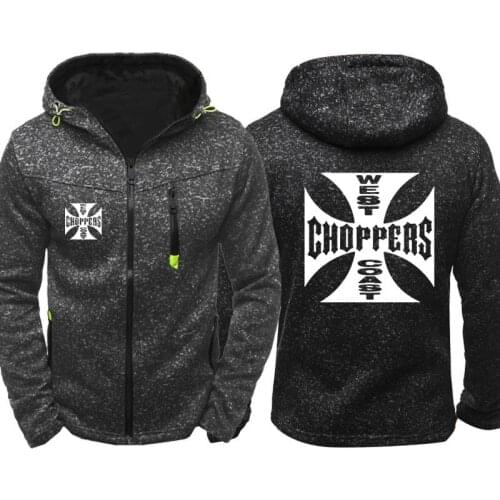 Spring Autumn Sweatshirt West Coast Choppers Men Jacket Streetwear Fleece Zipper Hoodies Hip Hop Harajuku Male Tracksuit n T
