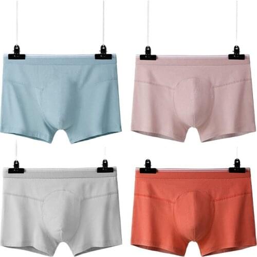 Pure Cotton Men Underwear Plus Fat Boxer Homme Seamless Calecon Homme Cozy Underwear for Men Sexy Calecon Homme Underwear Men