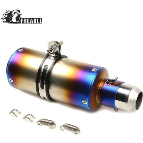 Universal 36-51MM 61MM Motorcycle Exhaust Pipe With Muffler Moto Bike Pot Escape For yamaha aerox kawasaki z650 Ninja bmw s1000r