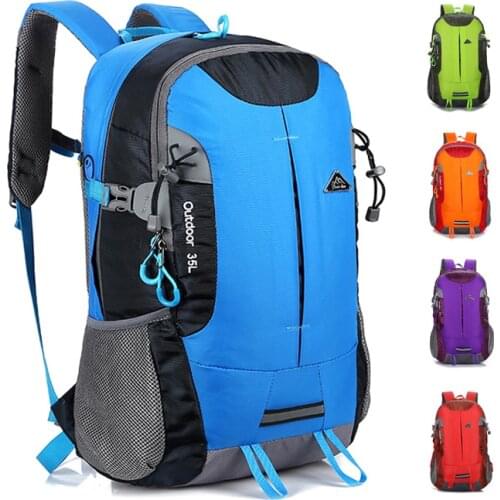 35L Waterproof Climbing Backpack Rucksack Men And Women Outdoor Sports Bag Travel Cycling Camping Hiking Backpack Trekking Bag