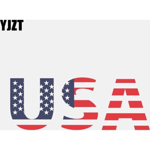 YJZT 13CM*4.9CM United States Helmet Car Sticker USA Creative Decal Car Accessories 6-2998