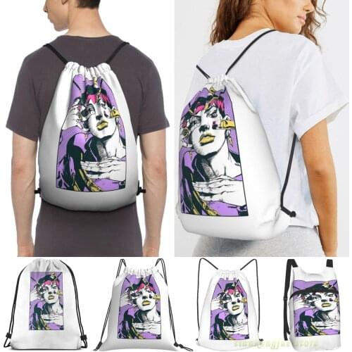 Rohan Kishibe Women Purpose Drawstring Backpack Bags Men Outdoor Travel Backpacks For Gym Training Swimming Fitness Bag