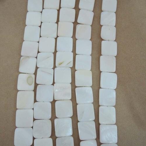 25 pcs in one lot ,top fashion square sea-shell beads ,15 MM square shape ,DIY BEADS
